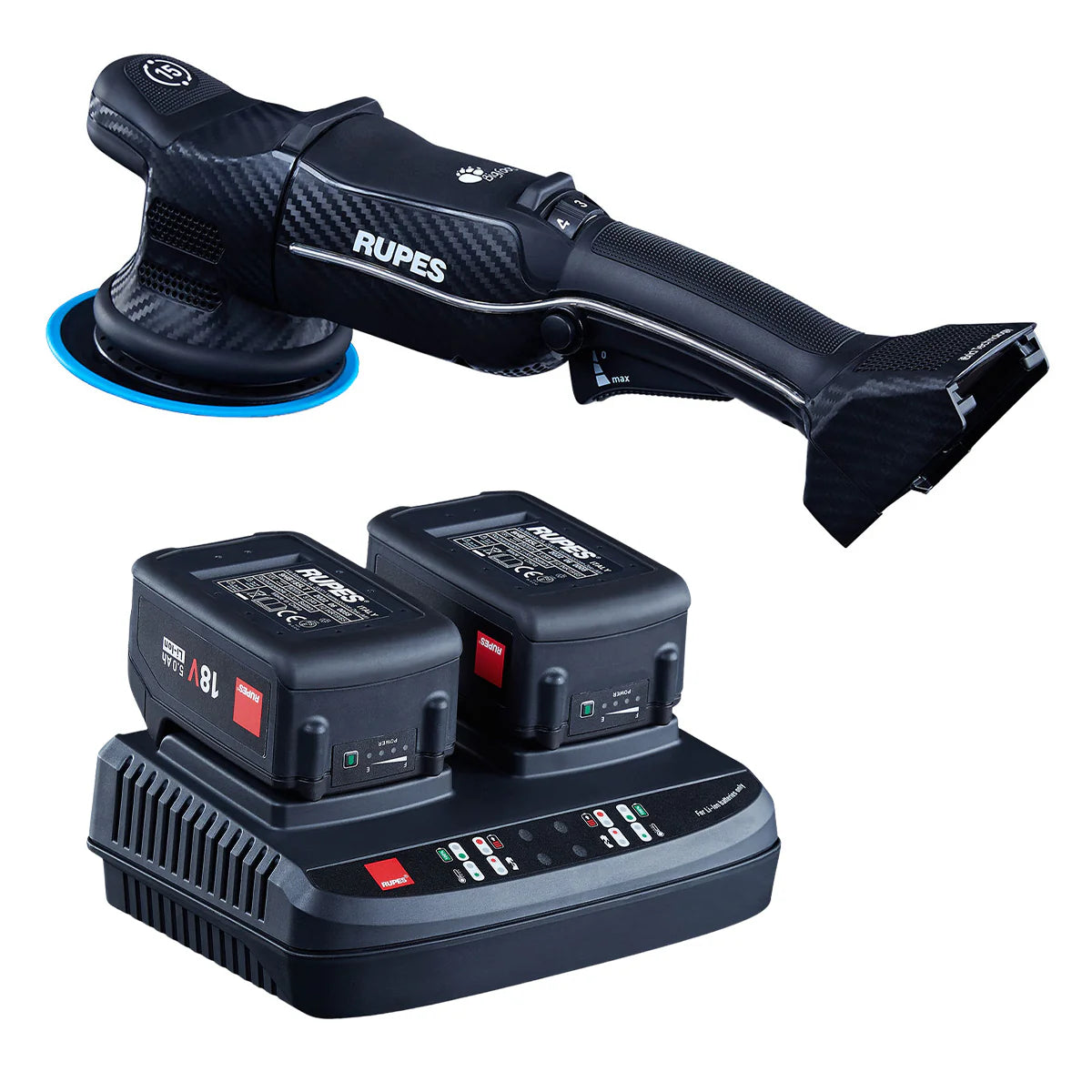 Rupes Bigfoot iBrid HLR15 18,0V - Oscillerende / DA poleringsmaskin Standard Kit