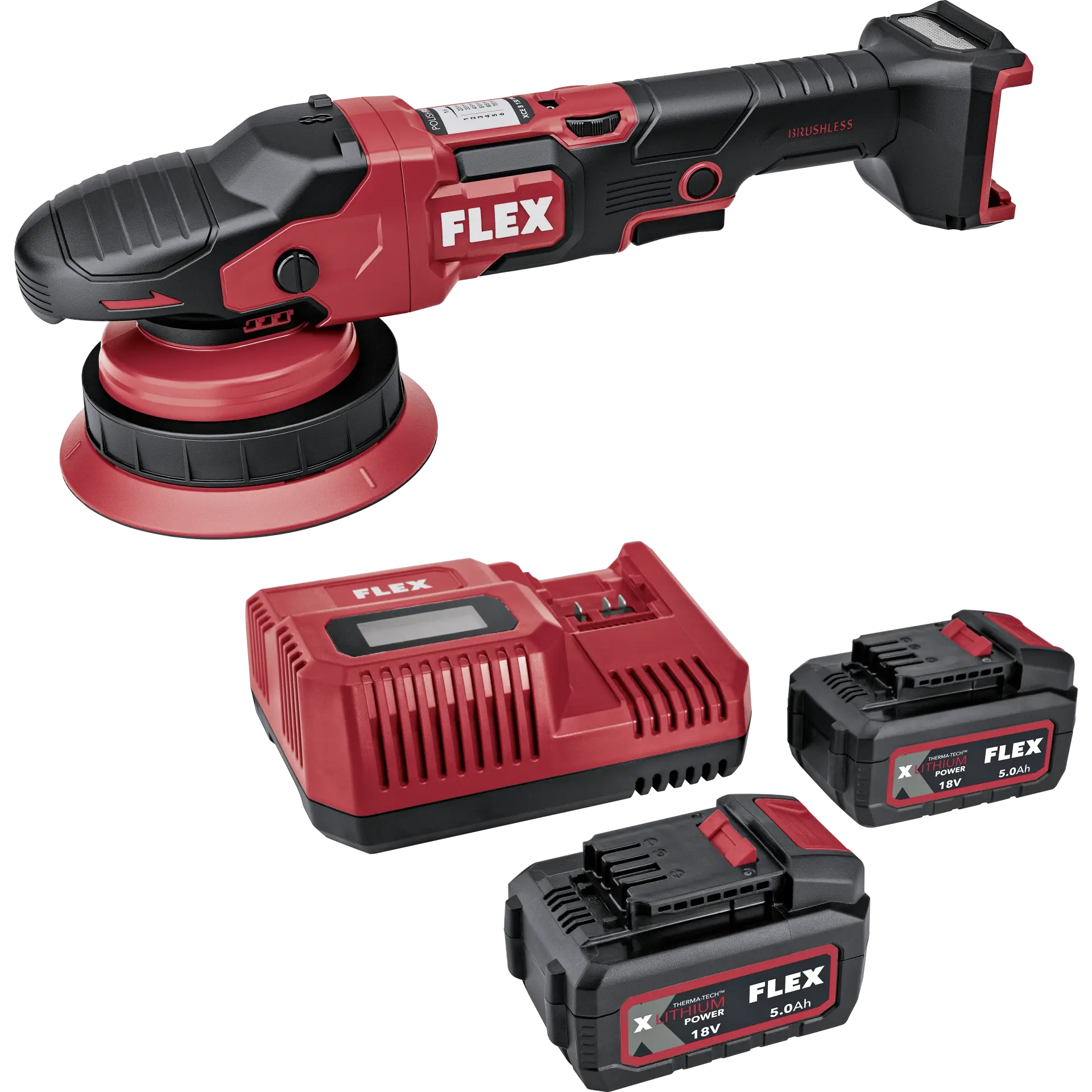 Flex XCE 8 150 18-EC – Batteridrevet poleringsmaskin + 2 batterier