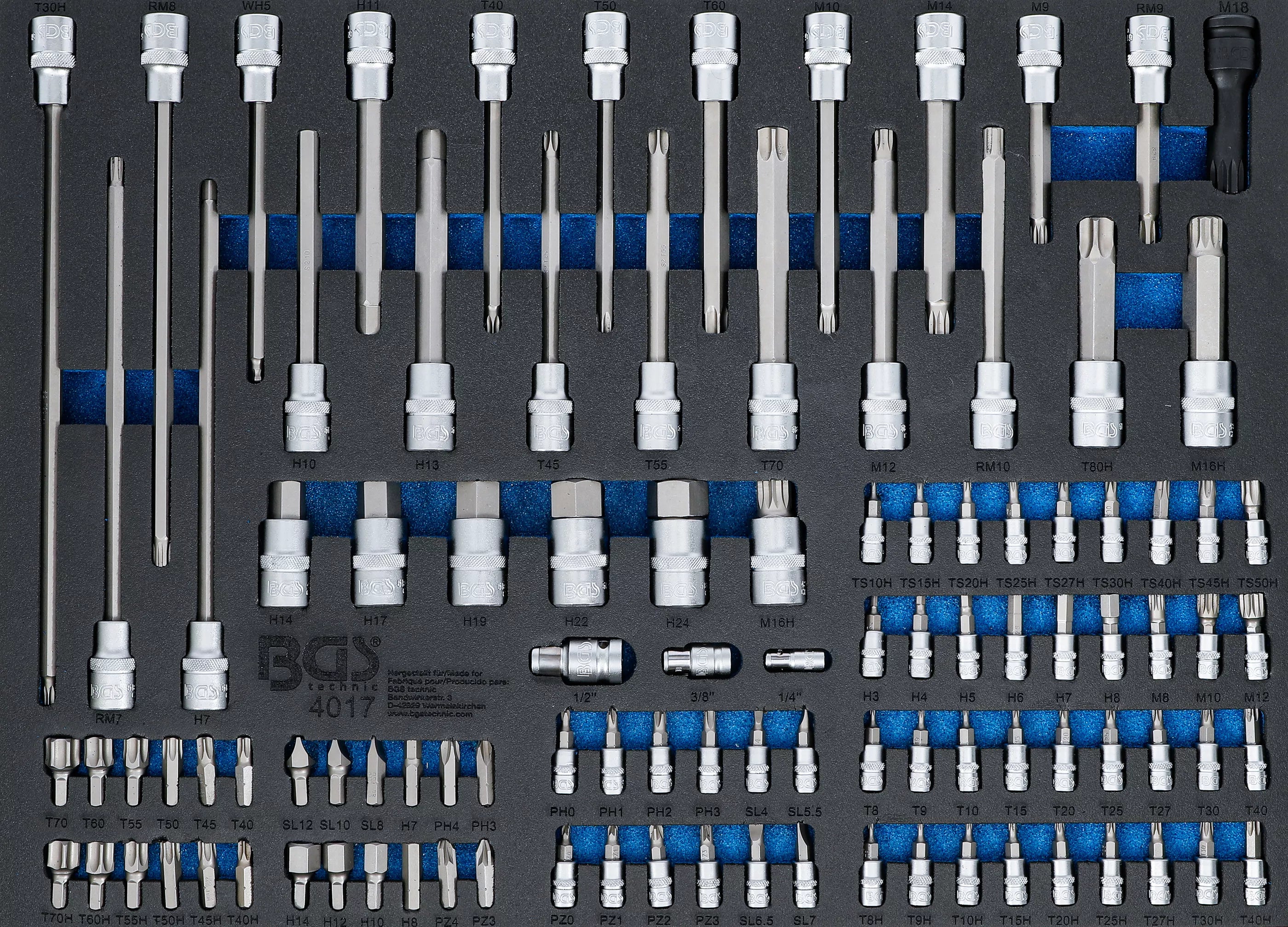 BGS Verktøyvogn Pro Standard Max – 12 skuffer med 263 verktøy